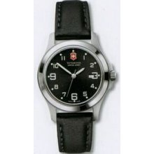 Small Black Dial Garrison Elegance Watch With Black Leather Strap