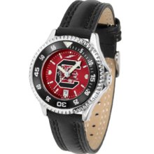 South Carolina Gamecocks Competitor Ladies AnoChrome Watch with Leather Band and Colored Bezel