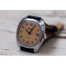 Soviet watch Rare Russian watch Men watch Mechanical watch -beige clock face watch- men's wrist USSR Vintage 