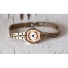 Soviet watch Russian watch Women watch Mechanical watch -gold clock face - 