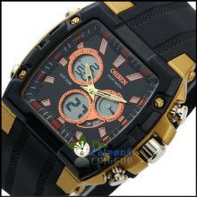 Sport Mens Analog Fashion Army Led Ohsen Waterproof Quartz Wrist Watch Dial