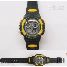 Sports Style Digital Led Date Day Wrist Watch Yellow