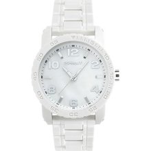 Sprout Unisex St7000 Corn Resin Mother Of Pearl Dial Eco-friendly Watch - White