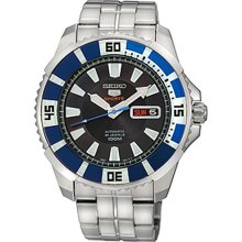 Srp203k1 Seiko 5 Stainless Steel Day And Date Mens Automatic Divers Watch