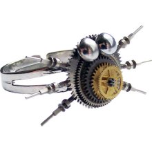 Steampunk Bug Ring Gears Neo Victorian Vintage Pocket Watch Gothic Punk Steam