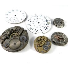 Steampunk Watch Parts Movements Lot Silver Steampunk Supplies Watch Parts DIY Steampunk Jewelry Supply - 198
