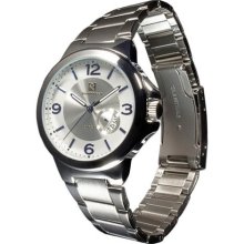 Steinhausen Mens Metal Quartz With Date White Dial Watch ...