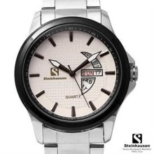 Steinhausen Mens Watch Tw8530slw Ss Case And Band Day And Date Window