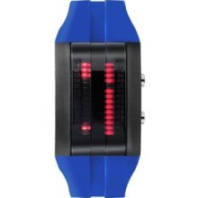 Storm Mk3 Circuit Men's Quartz Watch With Blue Dial Digital Display And Blue Silicone Strap 47064/B