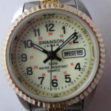 Swanson Japan Women's Watch Quartz All Stainless S Two Tone Original Edition