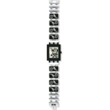 Swatch Women's CORE COLLECTION SUBB111G Silver Stainless-Steel Quartz Watch with White Dial