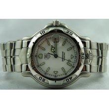 Tag Heuer 6000 Men's Quartz Full Size White Dial Stainless Steel Wh1111-k1