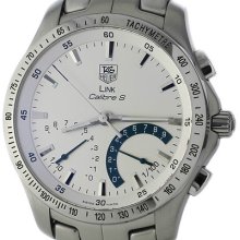 Tag Heuer Link Calibre S Cjf7111 Stainless Steel Silver Swiss Quartz Men's Watch