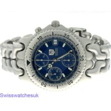 Tag Heuer Sel Automatic Chronograph Blue Dial Link S Elegance Model Gents Watch