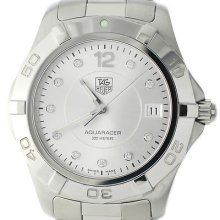 Tag Heuer Waf1117.ba0810 Diamond Stainless Steel Swiss Quartz Mens Watch