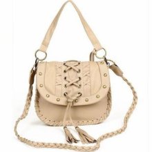 Tasseled Studded Cross Bag