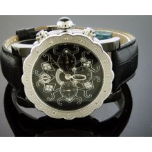Techno Watch 16 Diamonds Stainless Steel 47mm Watch