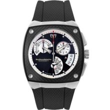 Technomarine Men's Swiss Chronograph Black Date Dial & Rubber Band Watch Kra02