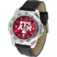 Texas A&M Aggies Sport Leather Band AnoChrome-Men's Watch