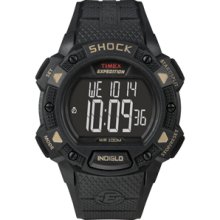 Timex Expedition Shock Resist Cat Blk Resin Strap Watch #T49896