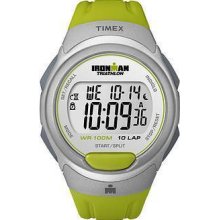 Timex Ironman Watch Digital 10 Lap Memory Chronograph Lime Green Strap T5k612