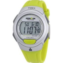 Timex Mens T5k612 Ironman Traditional 10-lap Yellow-green Resin Strap Watch Wris