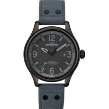 Timex Sport & Outdoor Men's Quartz Watch With Black Dial Analogue Display And Blue Strap T49937su