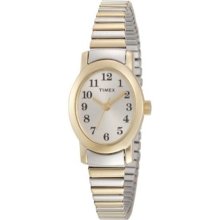 Timex Women's Elevated Classics T2M570 Gold Two-tone Stainless-Steel Quartz Watch with White Dial