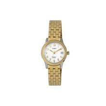 Timex Women's T2n254 Two Tone Bracelet White Dial Watch