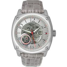 Tommy Hilfiger Womens Stainless Steel Case Automatic Skeleton Dial Grey Watch
