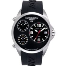 Torgoen Swiss T08 Triple Time Zone Pilot's Watch T08301