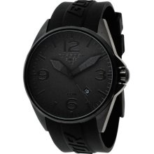 Torgoen Swiss T10302 Men's 45Mm Aviation Watch With Black Ip Case, Phantom Black Dial And Black Pu Strap