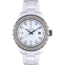 Toy Watch Atch Plasteramic White Crystal Ladies Watch Pcls22Wh
