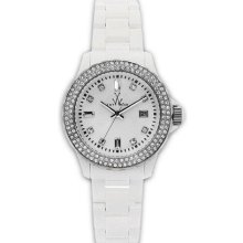 Toy Watch Plateramic White Plastic Diamond Ladies Watch 32208-WH ...