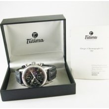 Tutima F2 Ss Black Color South Dakota Ang Dial 7750 Automatic 25j Chronograph