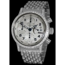 Tutima Flieger wrist watches: Power Reserve White W/Diamonds 780-82d