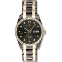 Two Tone Black Stainless Steel Automatic Gray Dial