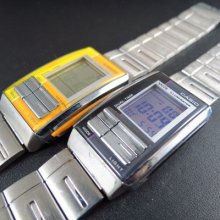 Two Vintage Casio Illuminator Dual Time Lcd Quartz Men Watch - 2