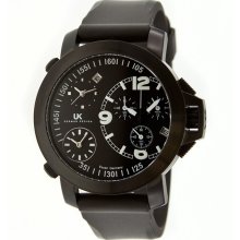 Uhr-Kraft Mens Helicop 2 Stainless Watch - Black Rubber Strap - Black Dial - UHR23433/2A