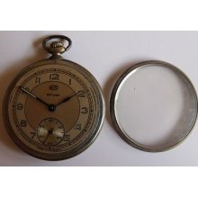 Umf/ruhla-saturn- Open Face Man's Pocket Watch - Germany 1950's