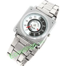 Unique Good Jewelry Men's Rectangle Metal Watches Silver