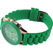Unisex Fashion Silicone Jelly Gel Quartz Analog Sports Wrist Watch Hs