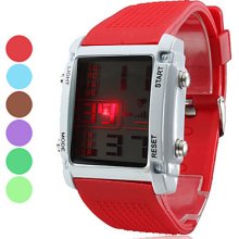 Unisex Multi-Functional Style Silicone Digital LED Wrist Watch (Assorted Colors)
