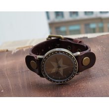 unisex suede watch, highend leather bracelet watch, retro jewelry bracelet BV28