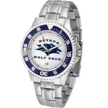 University of Nevada Reno Men's Stainless Steel Watch