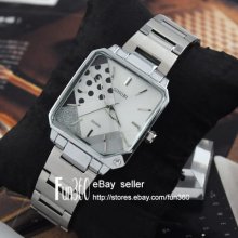 Unsiex Lady/women Patterns Dial Silver Stainless Steel Wrist Jp Watch