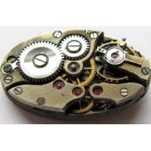 Used Vintage Swiss Oval Watch Movement 17 Jewels Adj.