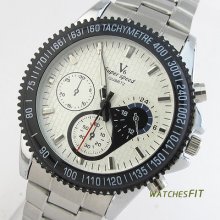 V6 Outdoor Style Fashion Analog Stainless Steel Men Women Wrist Quartz Watch