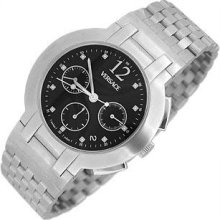 Versace Designer Men's Watches, Madison - Men's Stainless Steel Black Dial Chronograph