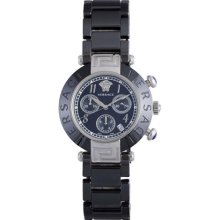 Versace Reve Ceramic Chrono Unisex Quartz Watch With Black Dial Analogue Display And Black Bracelet 95Ccs9d008 Sc09